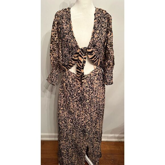 Free People - String Of Hearts Maxi Dress Smocked size S - Picture 3 of 8